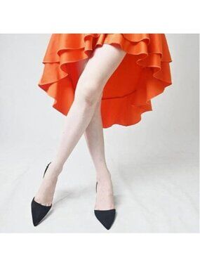 FSJ Women Fashion Low Kitten Heels Pumps Pointed Toe Slingback Sandals Party